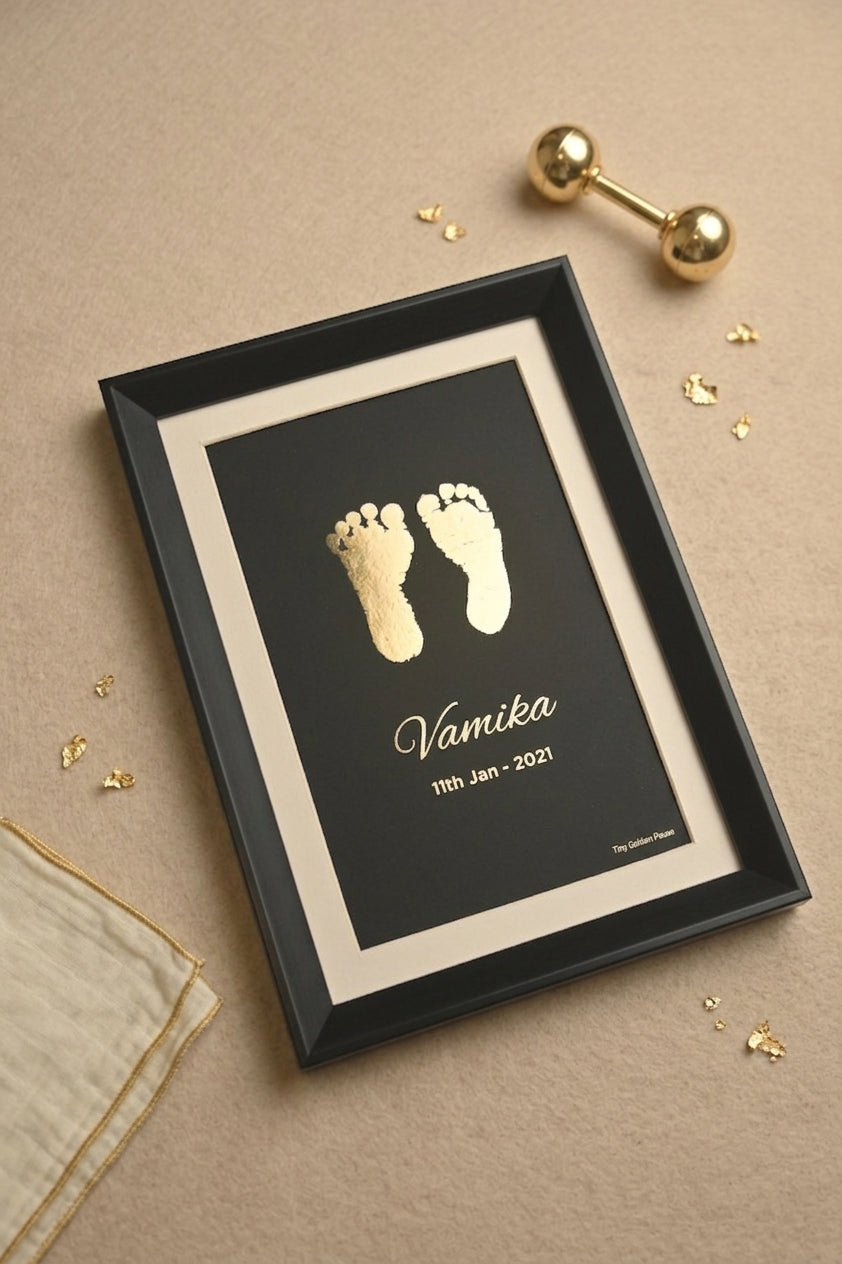 Kids Golden Imprints - Black Background