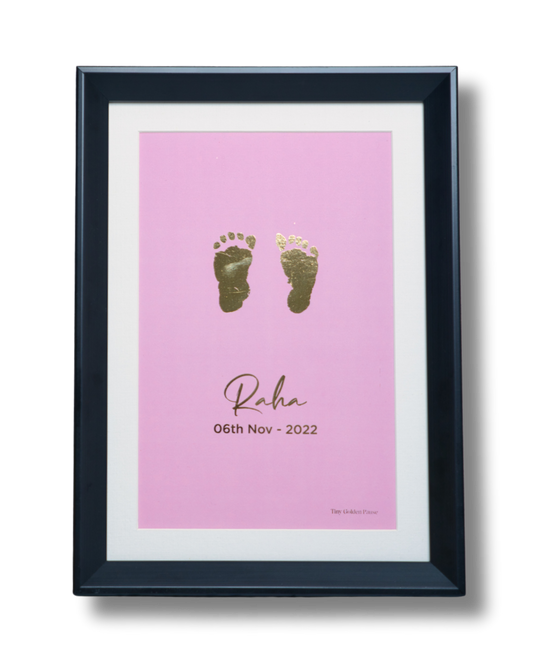 Kids Golden Imprints - Pink Background
