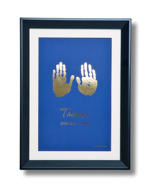 Kids Golden Imprints - Blue Background