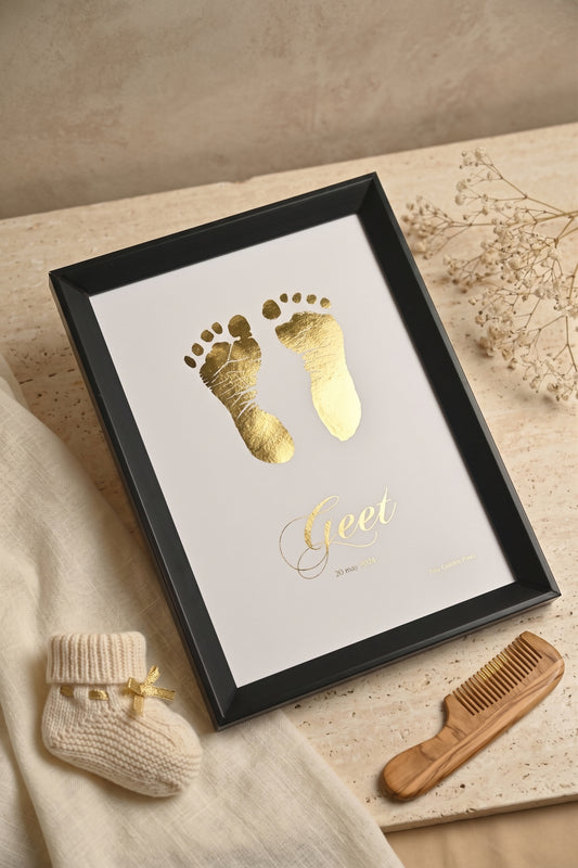 Kids Golden Imprints - Beige Background