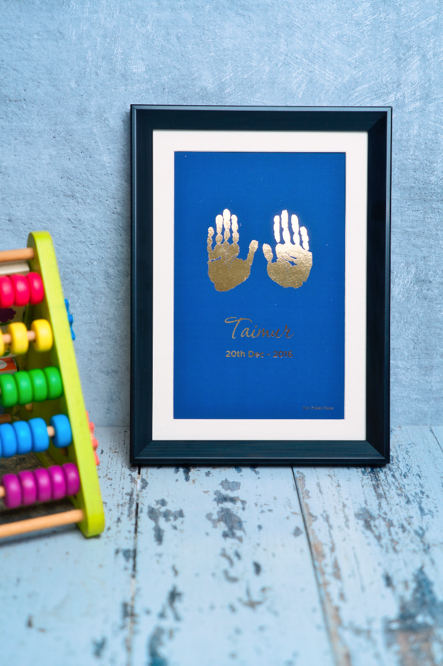 Kids Golden Imprints - Blue Background